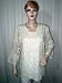 Women Kurti Cream Cotton Sequin Embroidery Tunic Top Small Size