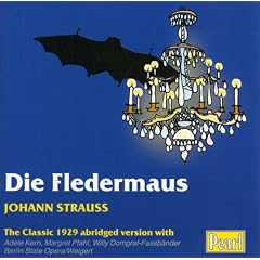 Strauss Die Fledermaus by  Johann II Strauss, Herman Weigert, Richard Tauber, Berlin State Opera Orchestra, and Palace Theatre Orchestra 