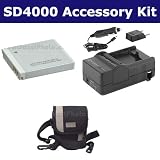 Canon PowerShot SD4000 IS Digital Camera Accessory Kit includes: SDNB6L Battery, SDM-185 Charger, CL4 Case