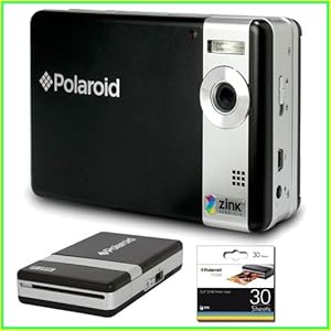 Polaroid Pogo 5.0 Mp Instant Digital Camera W/ Instant Digital Mobile Printer And Polaroid Zink Media 30 Pack Photo Paper