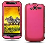 Hot Pink Rubber Touch Snap-On 2 Pcs Phone Protector Hard Cover Case for htc ....