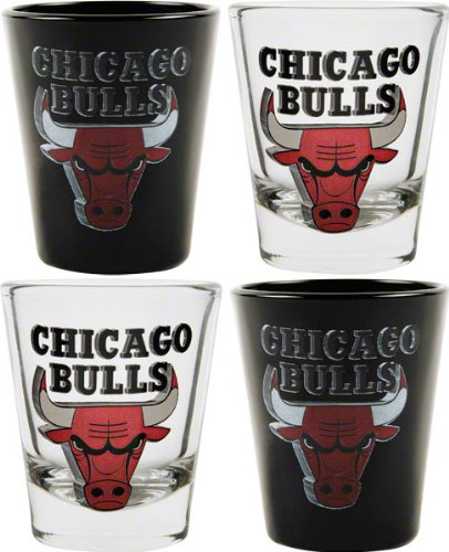 Chicago Bulls 3D Logo Shot Glass Set