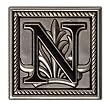 Monogram Keychain - N