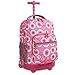 J World New York Sunrise Rolling Backpack, Pink Target, One Size