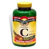 Spring Valley - Vitamin C Multiple Fruit Flavors 500 mg, 200 Chewable Tablets