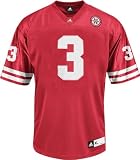 Adidas Nebraska Cornhuskers #3 Youth Red Replica Football Jersey (XL=18-20)