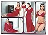 Indiatrendzs Women's Sexy Hot Nighty Hot Red 6pc Set Bedroom Sleepwear Freesize
