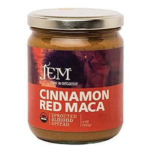 Jem Raw, Vegan, Organic Cinnamon Red Maca Almond Butter Spread 16 oz