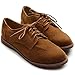 Ollio Women's Lace Up Wing Tip Casual Shoe Dress Low Heel Oxford