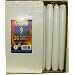 White Taper Candles 8 Inche Burns 7 Hours - 1 Box of 36