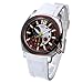 Casio Men's MTP1316B-4A1V White Resin Quartz Watch with Red Dial