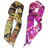 L. Erickson USA Elastic Loop Headband - Camo 100% Silk Print