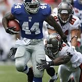 Giants Buccaneers Football: Tampa, FL - Ahmad Bradshaw Photographic Poster Print by Brian Blanco, 16x16