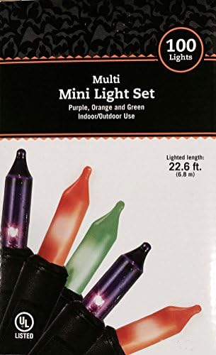Halloween Series Indoor/Outdoor Multi Mini Lights - 100 Orange/Purple/Green