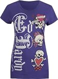 ED HARDY Triple Skulls Womens Tee