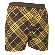 FALSE FLY - Black and Gold (Yellow) Diamond Diagonal Plaid Check Cotton Flannel Plaid check boxers boxer shorts exposed waist false fly