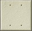 Orange Peel Four Outlet Blank Plate