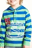 Pure Cotton Stripe Hooded Top [T88-0408B-Z]