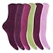 Ladies/Womens Bamboo Super Soft Work/Casual Non Elastic Top Socks (Pack Of 6)
