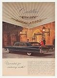 1960 Black Cadillac 4-Door Gold Diamonds Crest Photo Print Ad