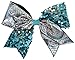 chassé Crackle And Sequin Performance Hair Bow Seq Aqua