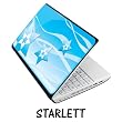 Netbook Skins Fits Acer, Asus, MSI, HP, Samsung - Starlet Blue