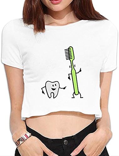 Women's Tooth And Toothbrush Midriff-baring T-Shirt