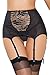 Ifeverlove Women's Sexy High-waisted Hollow-out Lace Suspender Belt (X-Large/XX-Large)