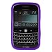 Solid Dark Purple Durable Rubber Soft Silicone Skin Cover Case for RIM Blackberry Bold 9000 Smartphone
