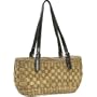 Straw Studios Double Handle Basket Bag - Tan