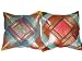2 Cushion Cover Rust Brown Vintage Silk Sari Toss Pillow Shams