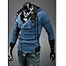 Amoin Men's Fashion Oblique Zipper Hoodie Casual Top Coat