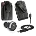 For TracFone / Net10 LG 800g Premium Case + Car Charger Adapter + USB Data Cable