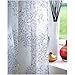 Hedda Blad Pair of Curtain, 2 Panels, White/Black Floral Pattern
