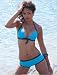 Neckholder Push-Up Bikini Türkis Braun 40 B