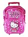 Sanrio Hello Kitty Backpack - Full Size Hello Kitty Rolling Backpack (Pink)