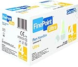 GlucoRX FinePoint 32G (4mm) 0.23x100 universal pen needles