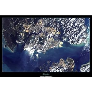 Singapore Satellite Picture on Amazon Com  Laminated Singapore Satellite Poster Print Photo View Map