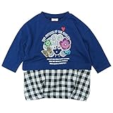 【H28年春物】 SCOLAR(スカラ) ミニ裏毛+布帛長袖バルーンワンピース 130cm/ネイビー NO.CH-16SP-SC15