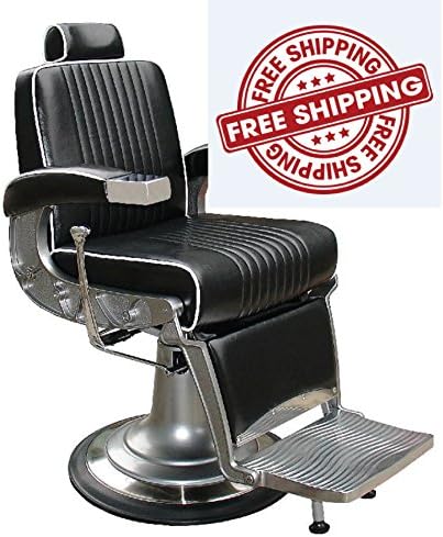 Barber Chair Stainless Steel Black Beauty Salon Chair KENNEDY