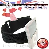 i-nique Tuff-Luv Apple ipod nano 3G G3 3rd gen series SportsGrip 'ICE CLEAR' SPORTSBAND Silicone skin case + Armband
