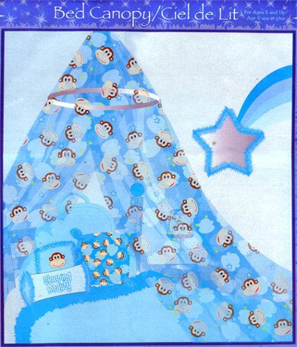 mosquito net canopy bed Monkey Bed Canopy - Blue