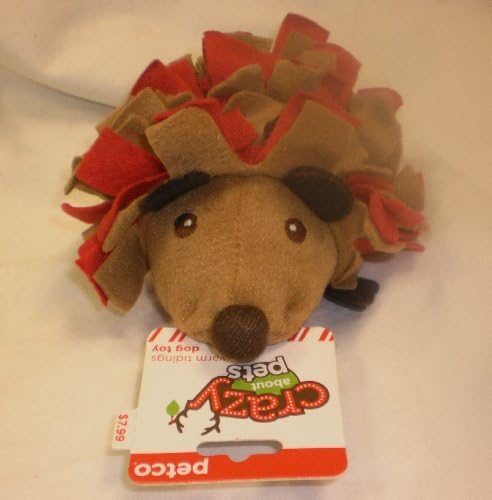 Crazy About Pets Holiday Squeeker Hedgehog Small 6"