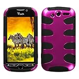 MyBat HTC myTouch 4G Fishbone Phone Protector Cover - Metallic Hot Pink/Bla ....