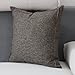 Jepeak Burlap Linen Charcoal Grey Pillow Cover Cushion Case, 24x24 Inch Farmhouse Modern Decorative Solid Square Throw Pillow Cover for Sofa Couch Livingroom Home Decoration