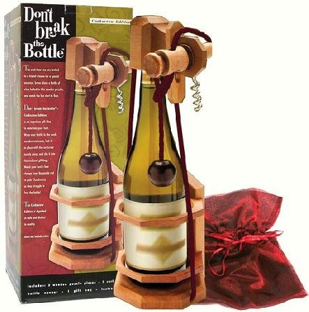 Dont Break the Bottle - Corkscrew Edition Wooden Puzzle
