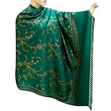 IMAGE OF Bootie Kashmiri Embridered Or Cashmere Wool Shawl From Kashmir (Free Shipping) Shwl0199rr