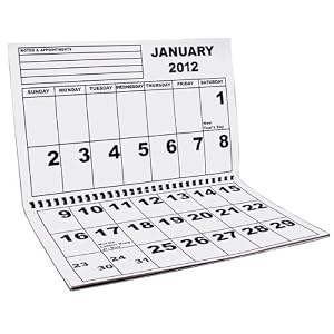 Jumbo Large Print Wall Calendar 2012