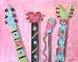 Oopsy Daisy Guitar Girl Stretched Canvas Art by Jones & Eggy, 30 by 24-Inch