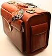 Mancini Brown Lawyer/litigation Rolling Leather Briefcase
